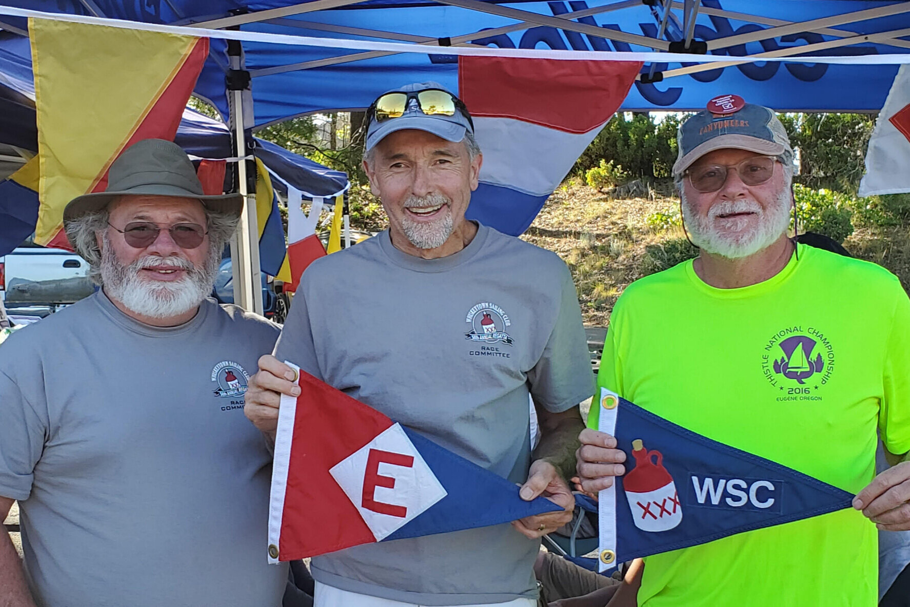 Exchanging burgees with Whiskeytown Sailing Club in northern California 