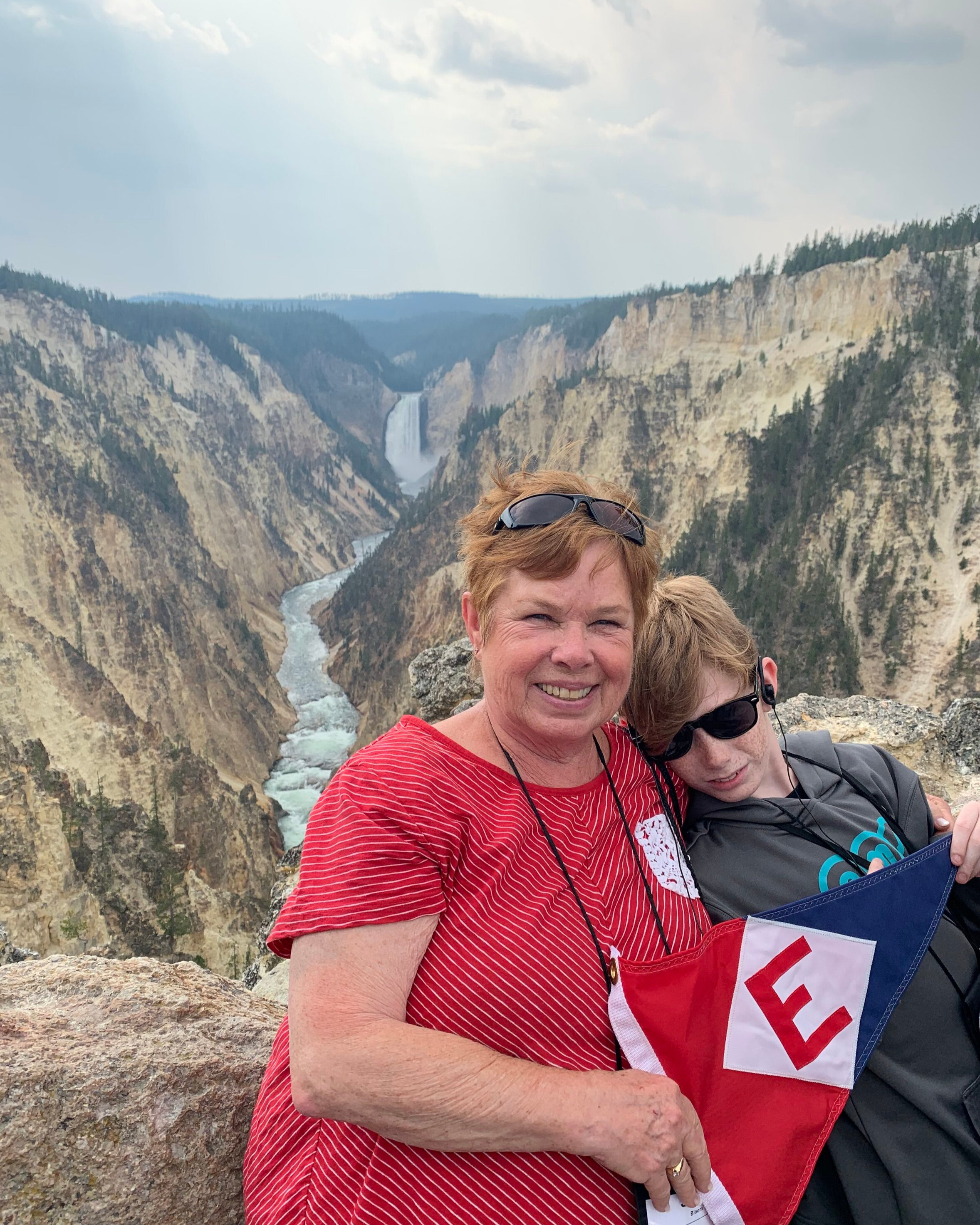  Susan and grandson Finn show their colors in Yellowstone National Park 