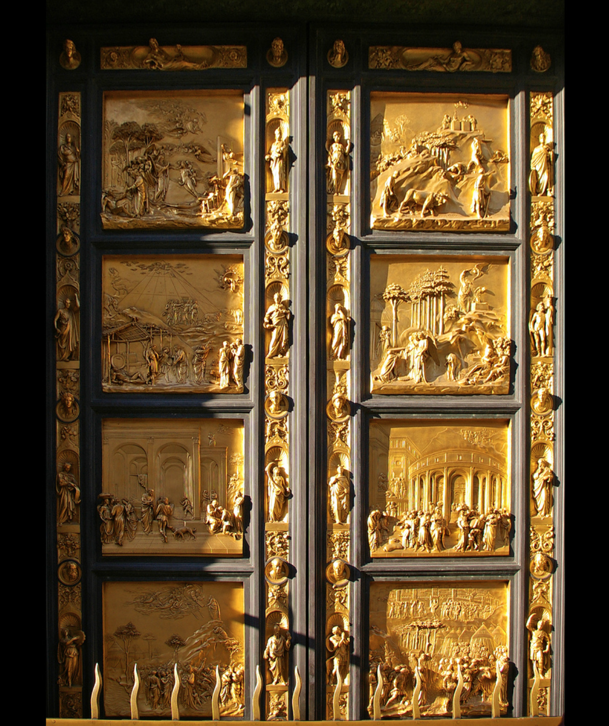 "Gates of Paradise," the doors of the Florence Baptistry.