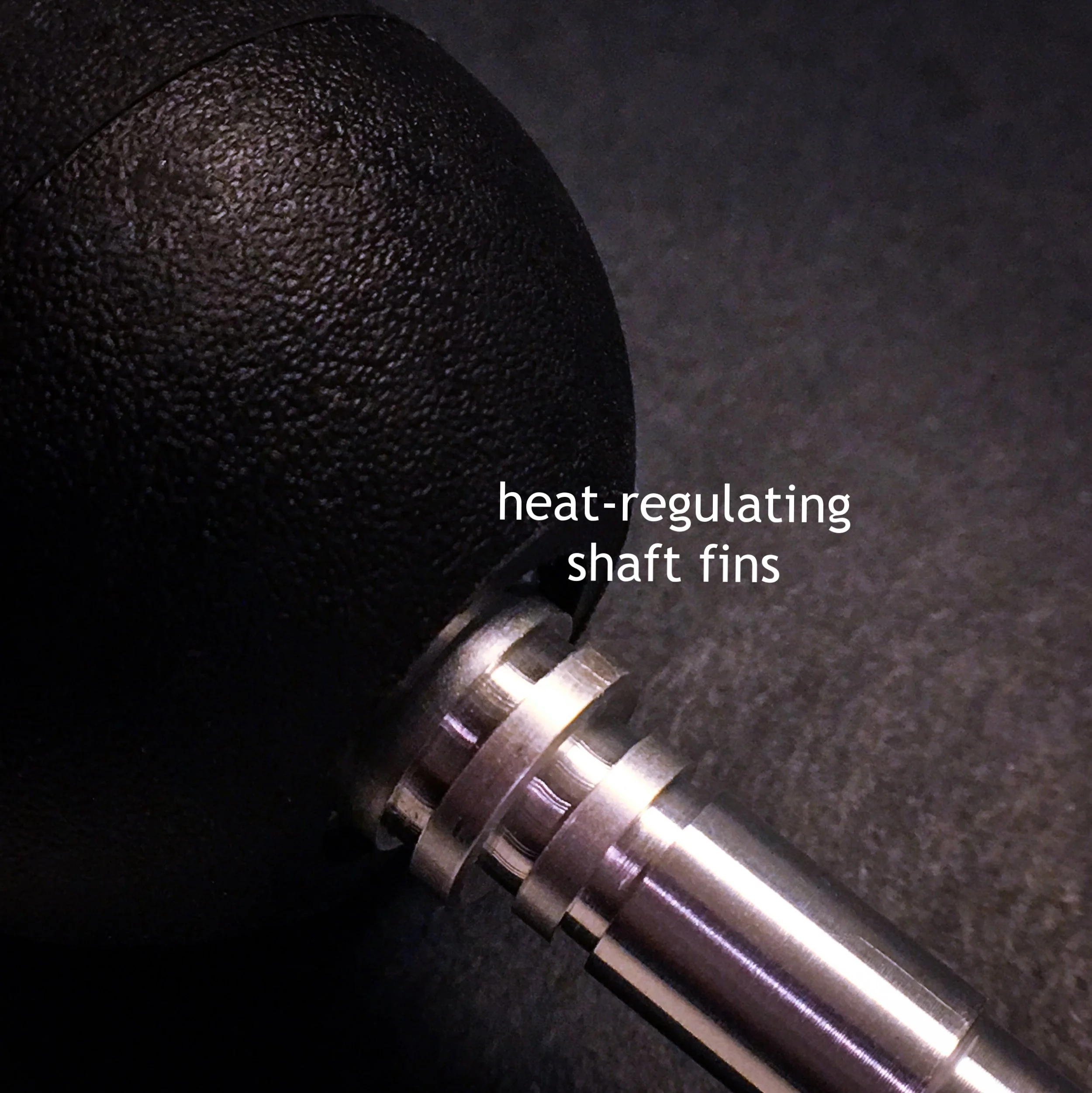 heat-regulating embedding tamper shaft fins