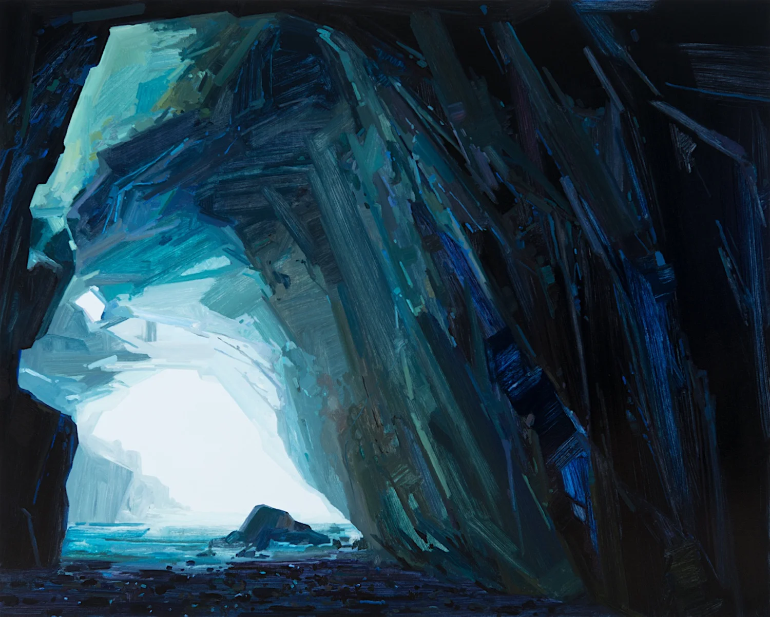 Sea Cave , 2016, Oil on canvas, 78 x 96"