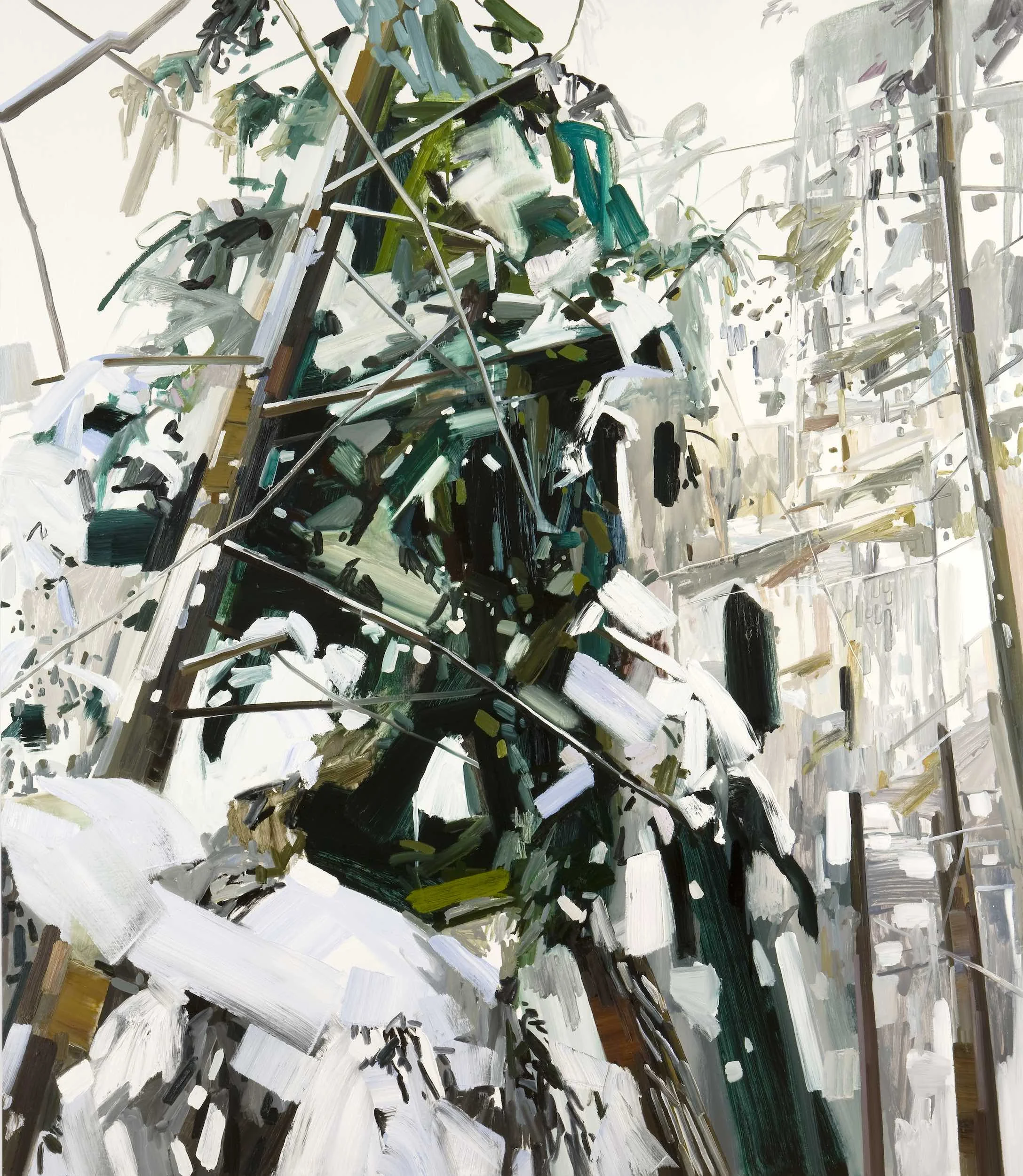 Snow and Trees, 2010, Oil on canvas, 96 x 78"