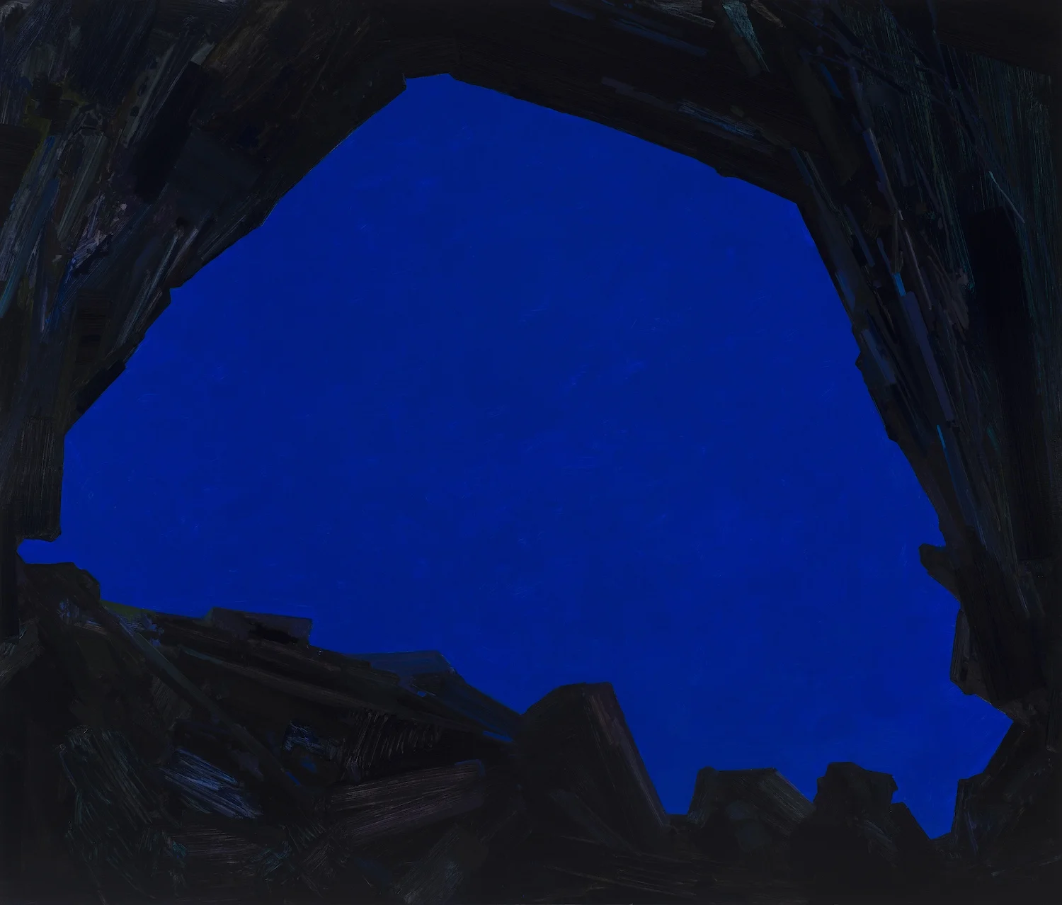 Cave and Sky , 2015, Oil on canvas, 72 x 84"