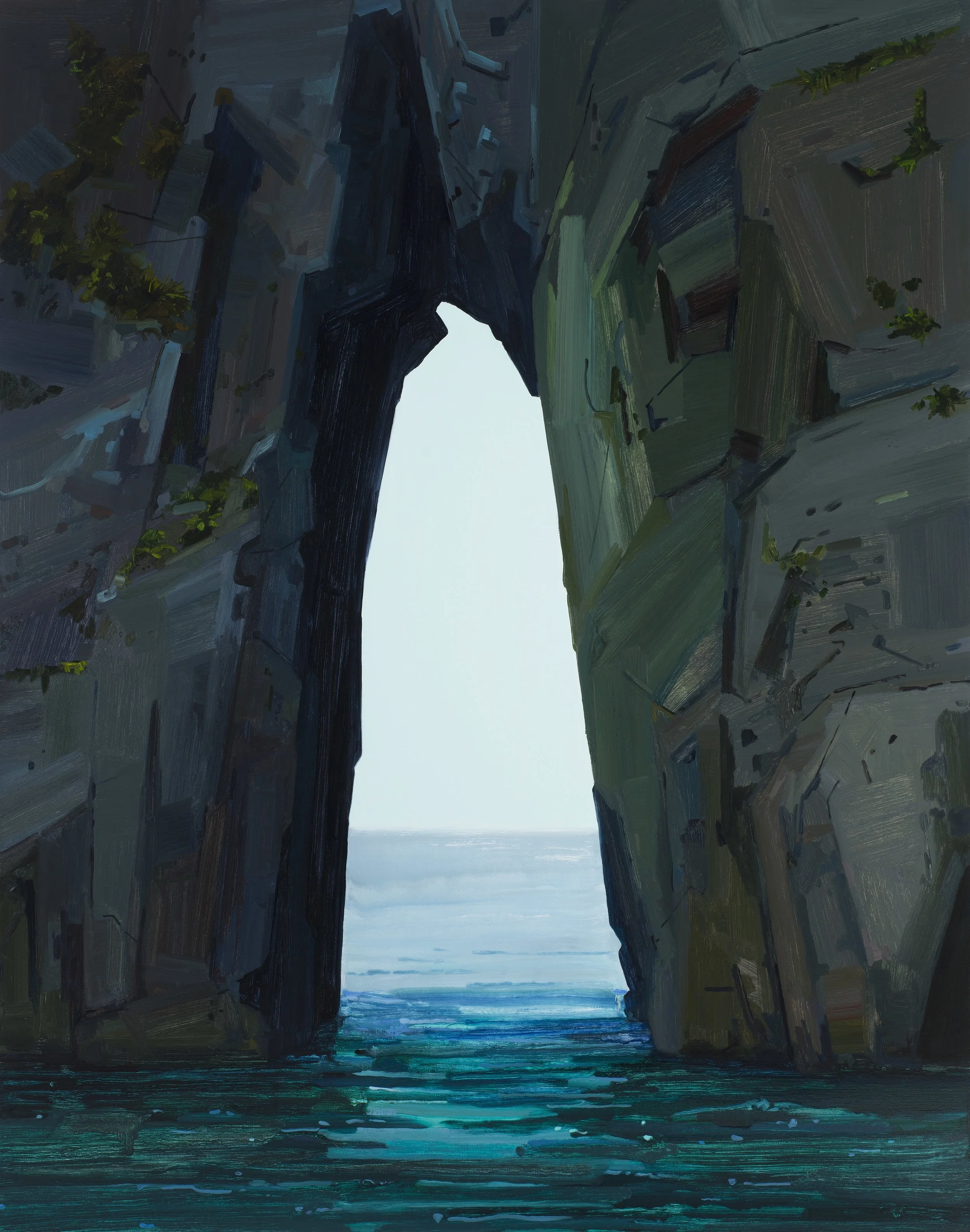 Sea Cave , 2017, Oil on canvas, 84 x 66"
