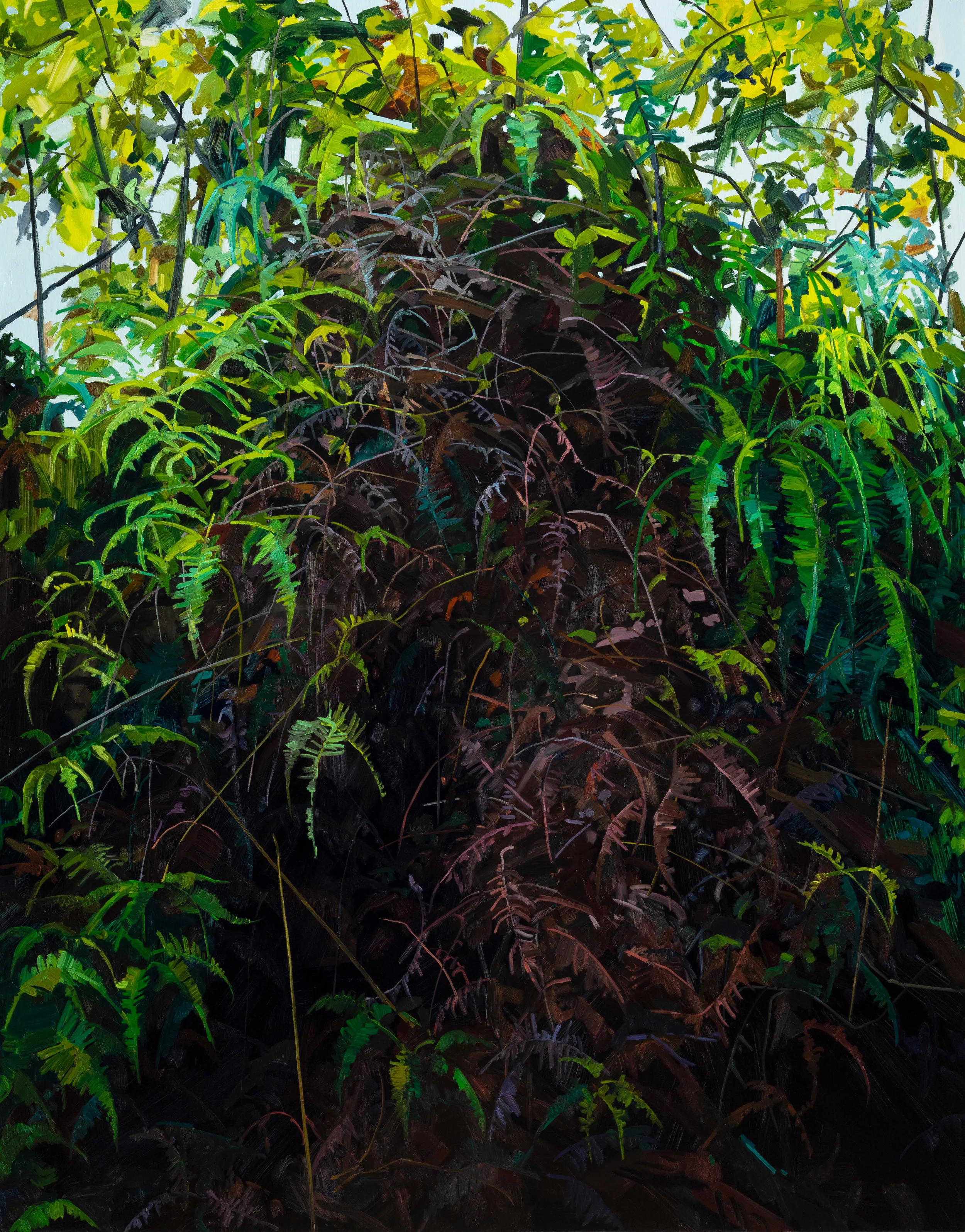 Ferns and Vines, 2019, Oil on canvas, 84x66”