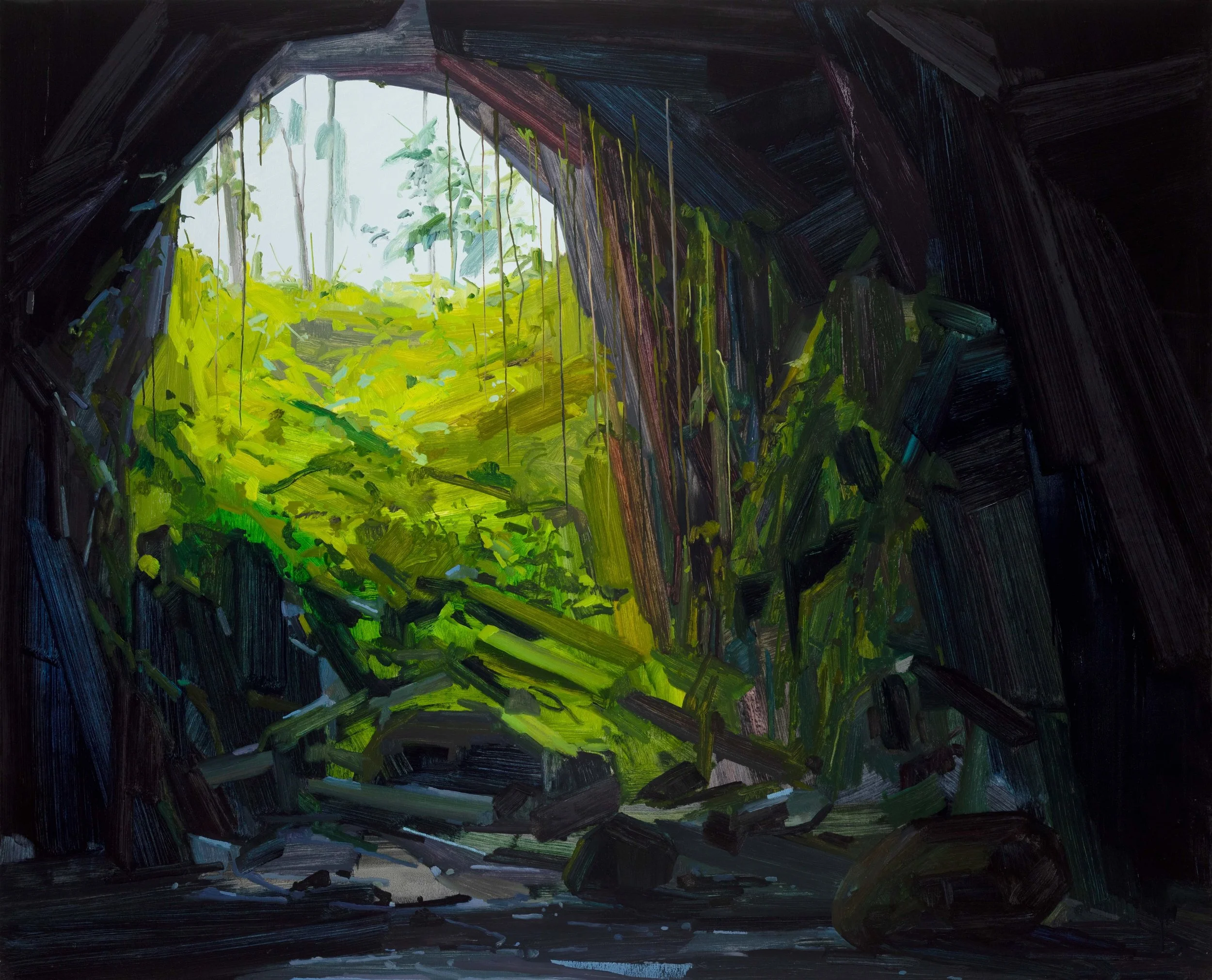 Cave, 2018, Oil on canvas, 78x96”