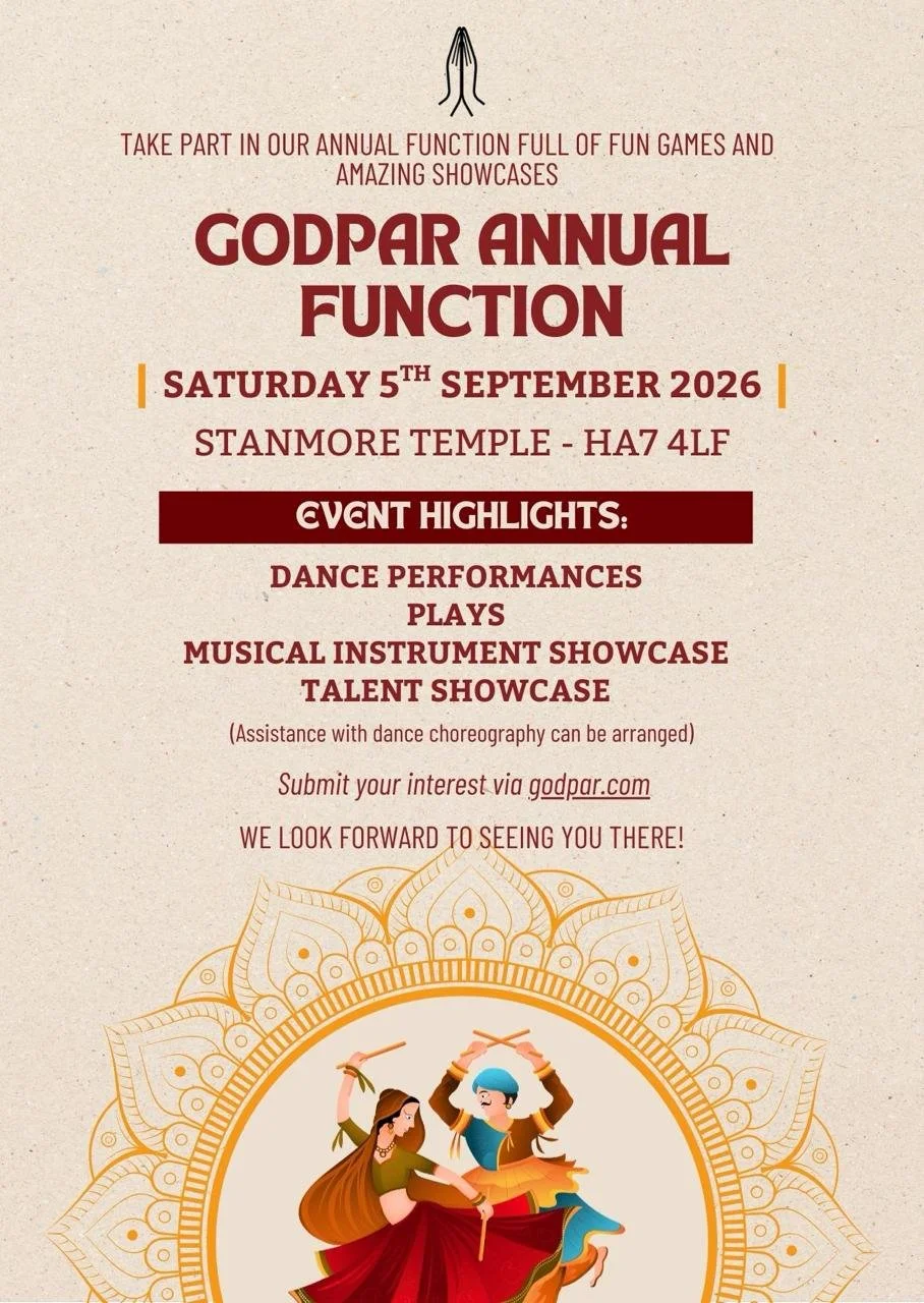 Poster for showcasing your talents at the 2026 Godpar Annual Function