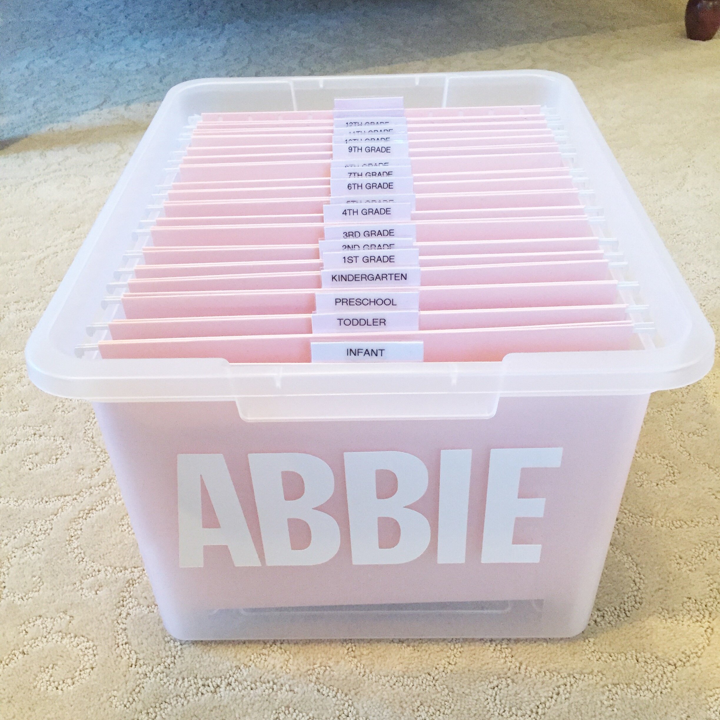 How to Create A Kid's Keepsake File Box — Libby and Labels