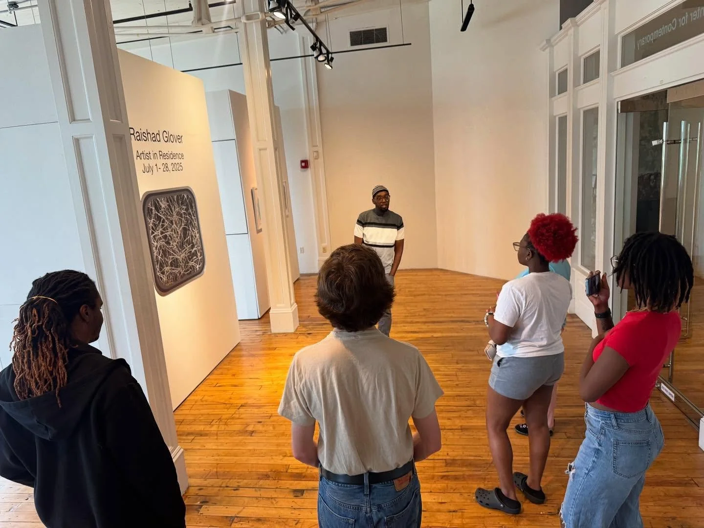 Yesterday, Midlands Technical College visited @701cca AIR at Raishad J Glover studio with Artist/Professor @artlyfepero