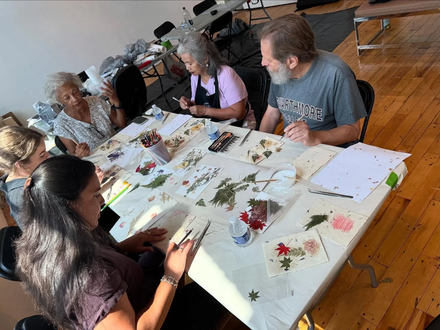 Fabulous day today at @701cca with guest and friends at my residence workshop &ldquo;Botanical Collage Making&rdquo;