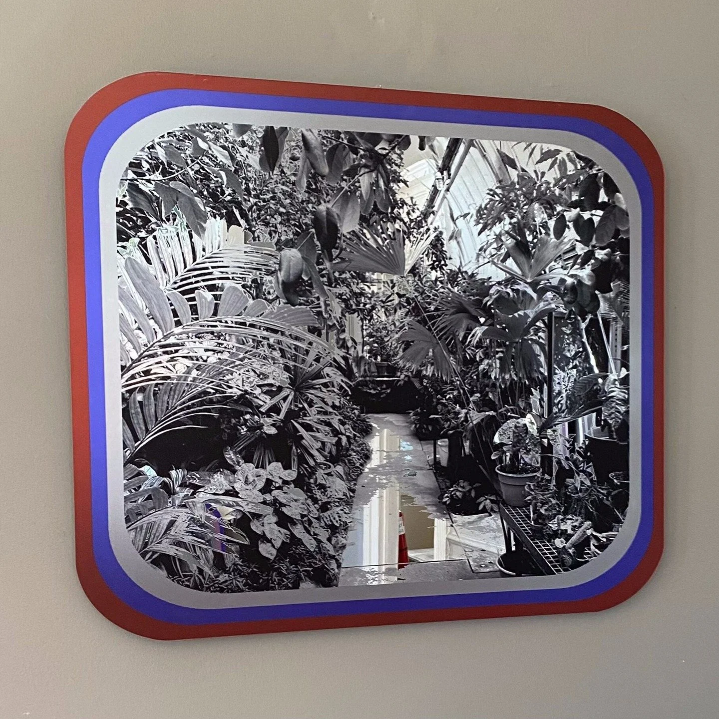 "Waa'kin Path Een Smith Gaaden" 36&Prime; x 42&Prime; UV curable pigment on mirror acrylic