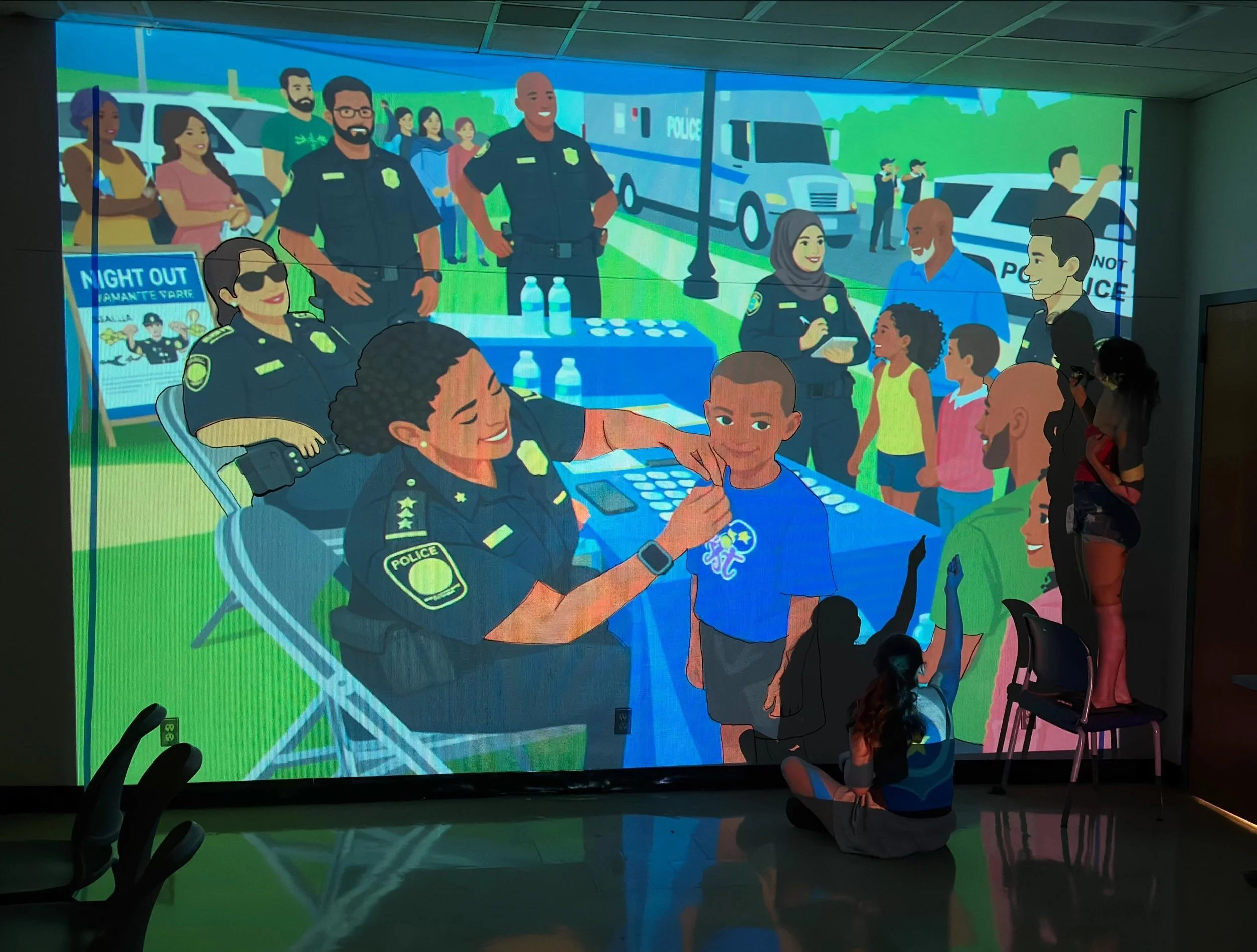Community Project: I am the advisor of Holyoke Community College Art Club, the members and I are working on a mural for the Criminal Justice Department.
