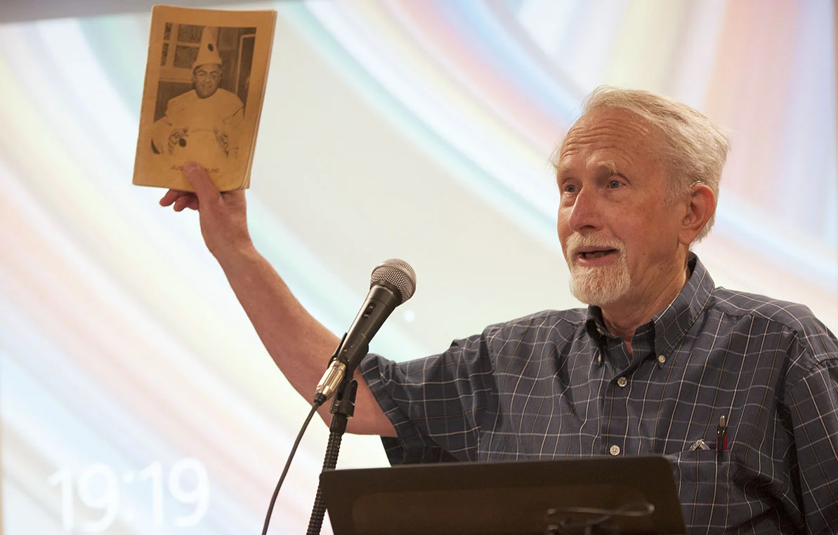  Guest speaker Harald Henrysson (Sweden) during his presentation on Björling's father, "David Björling Becomes a Singer"