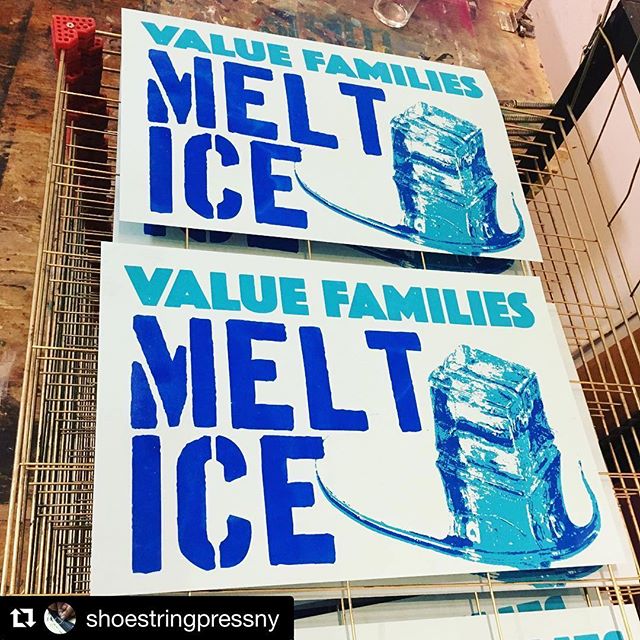 #Repost @shoestringpressny ・・・
Late night printing for Saturday&rsquo;s day of action. Just banged out 50 of these in the spirit of @print.organize.protest. Come by the press tomorrow to grab these plus protest favorites from @perchancepress @justsee