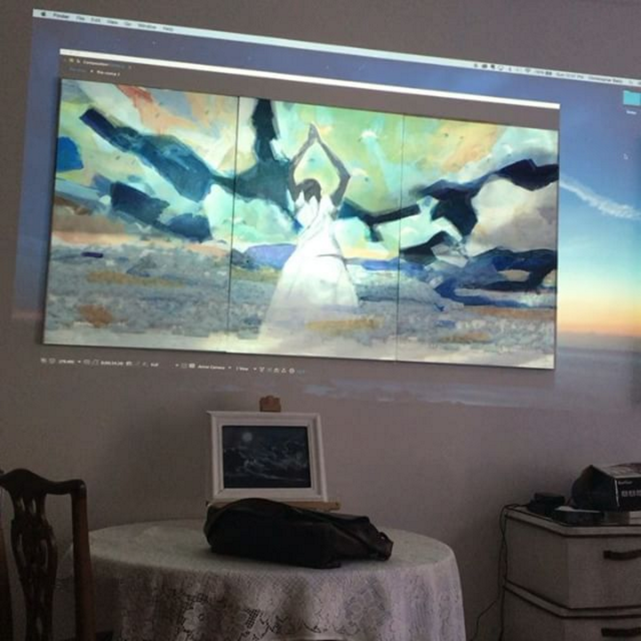 Re-work Painting and Video Simultaneously