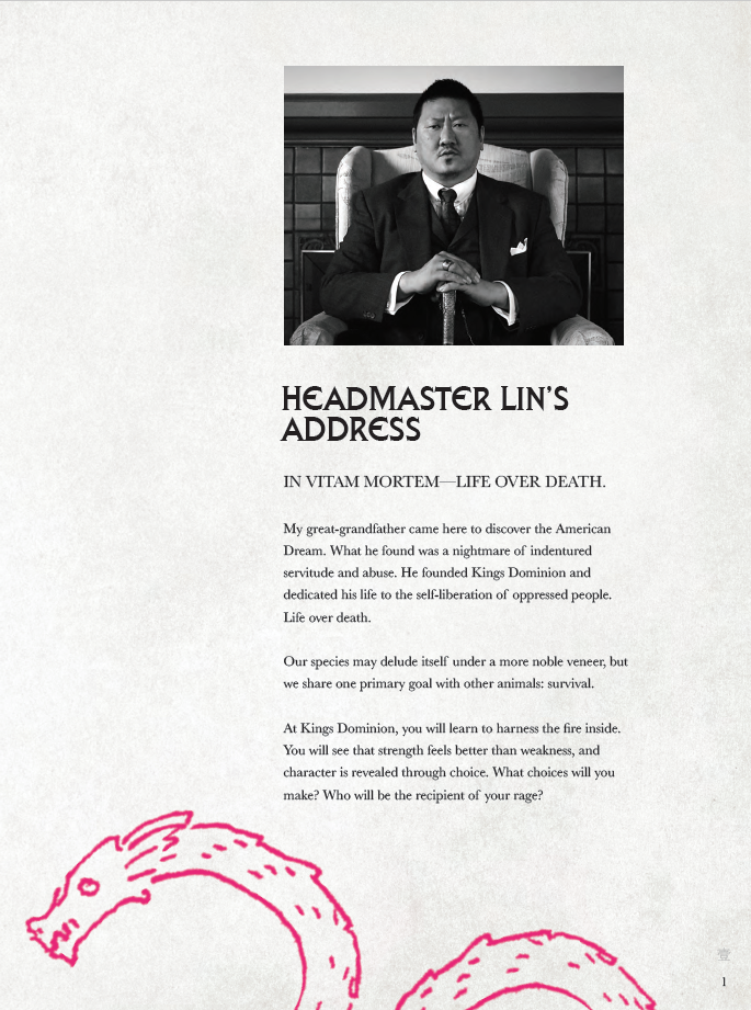 The Headmaster’s Address.