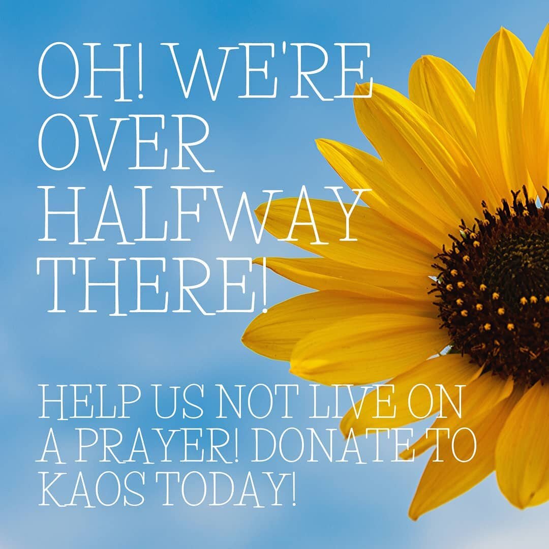 🎙️🎵 Oh! We're over halfway there! Oh-oh, help us not live on a prayer! 🙌 🎶 Donate to KAOS today during our Fall Fund Drive! 📻🎧🎚️ #kaosradio #kaos893fm #kaoscommunityradio #kaos #evergreenstatecollege #evergreen #collegeradio #communityradio #o