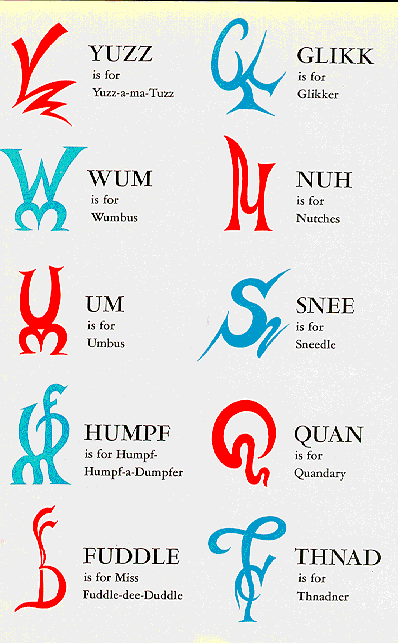 How come these letters never made it into the English language? Credit: Dr. Seuss' On Beyond Zebra