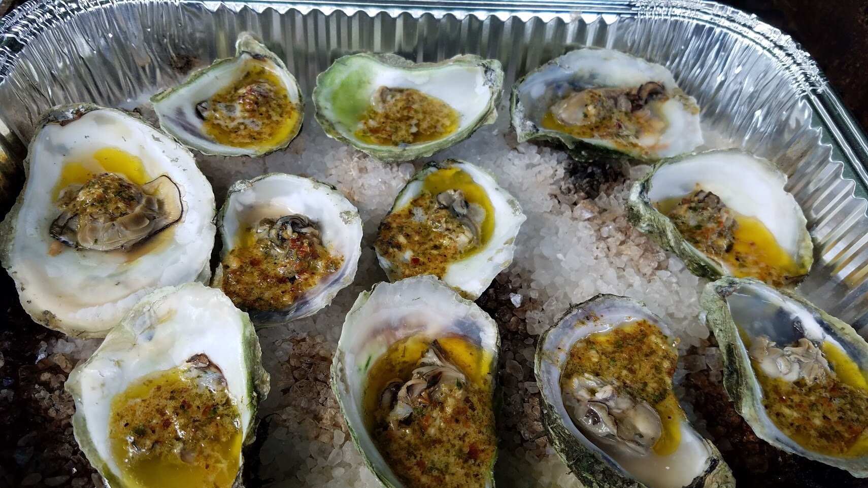 Local Oysters with Bacon Butter