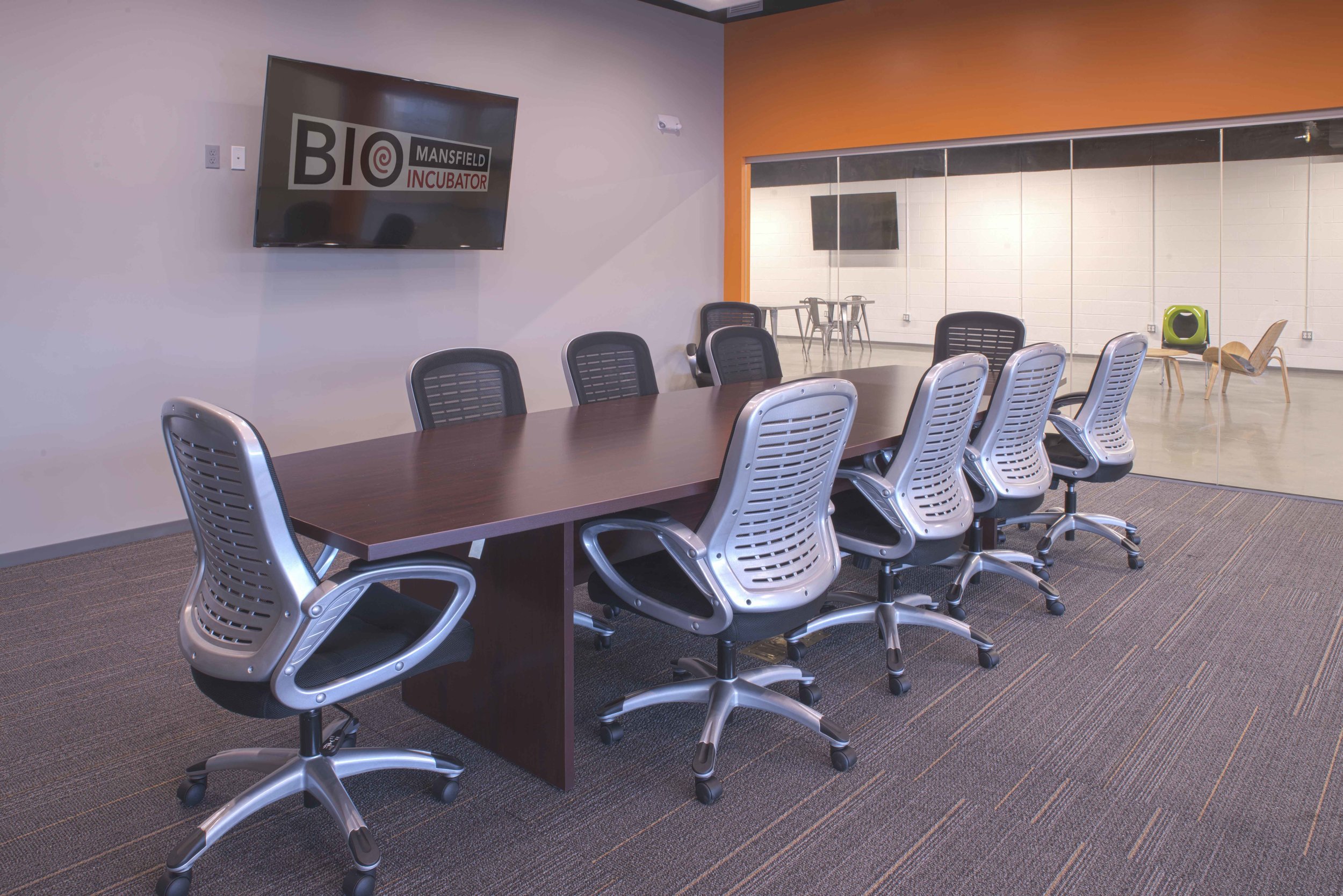 Conference room, interior.