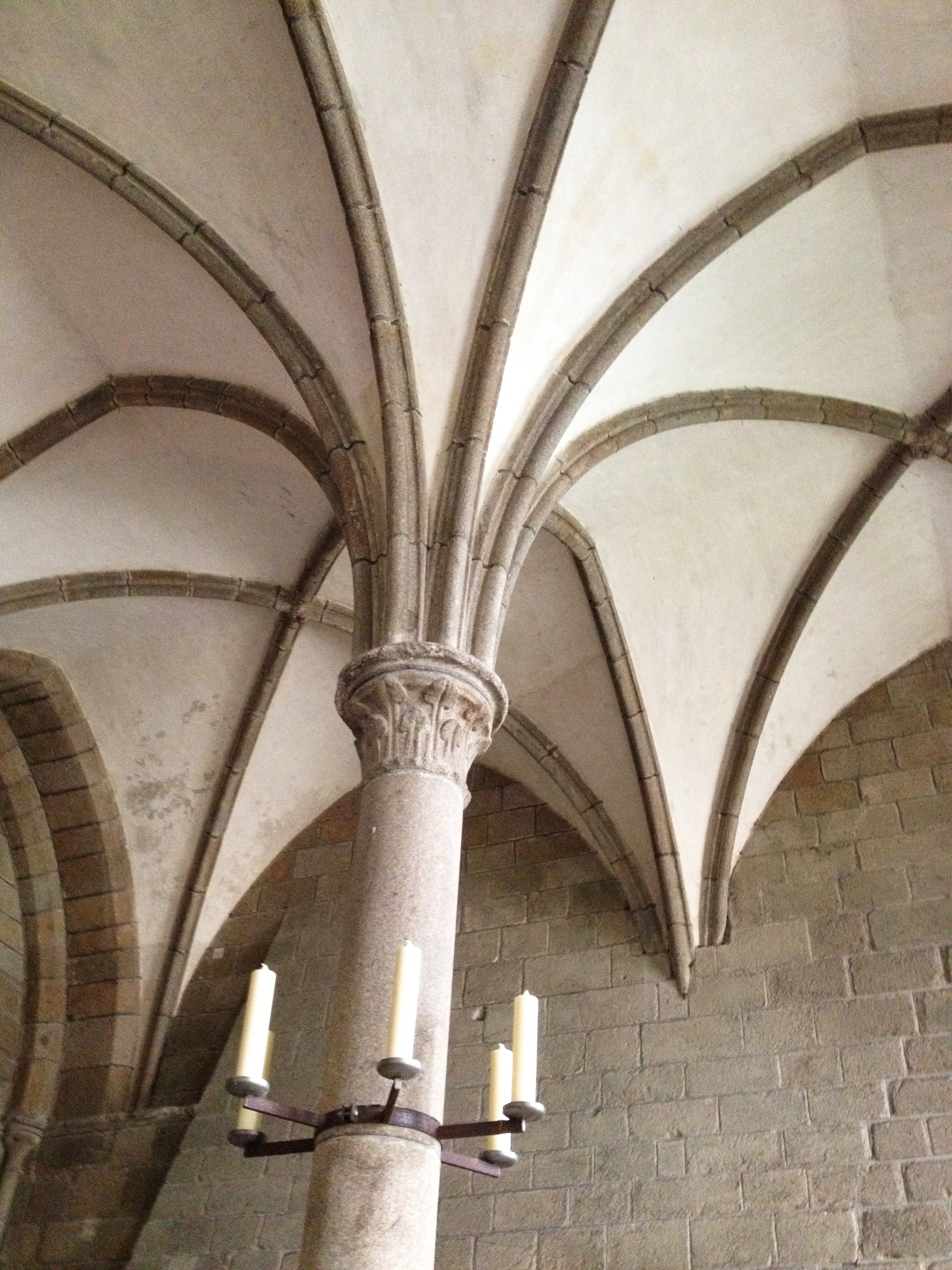  When the front half of the abbey crumbled in a land slide, a new gothic addition was constructed. In the nave of the church, the addition blends seamlessly with the rest of the Romanesque half, but down below, in the more private areas of the buildi