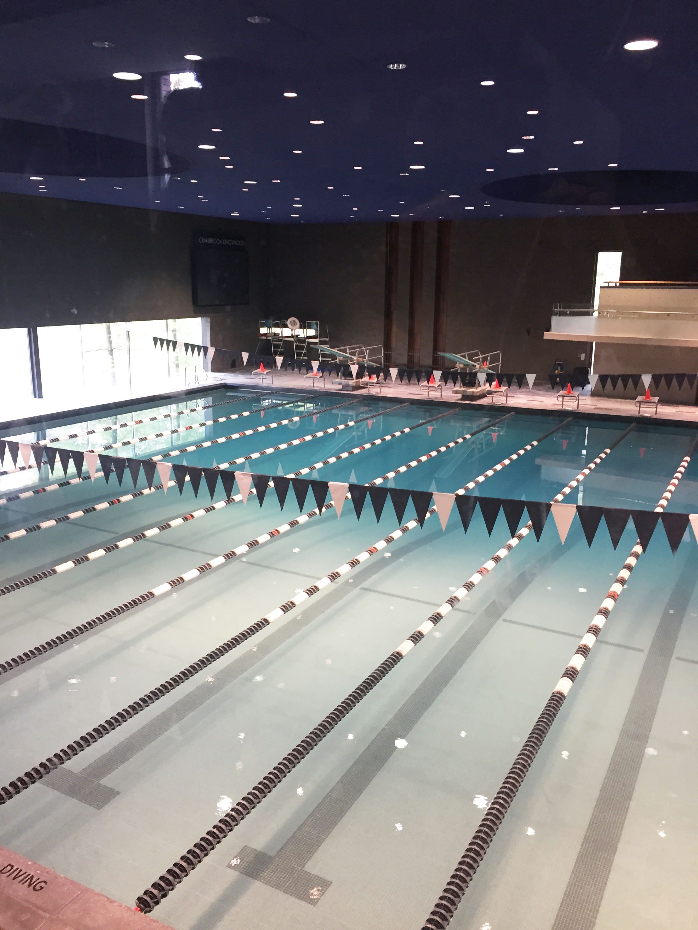  We stopped at the Cranbrook natatorium to sketch since it had interesting skylights. It was tough sketching them, though, since they're really only visible from the pool. 