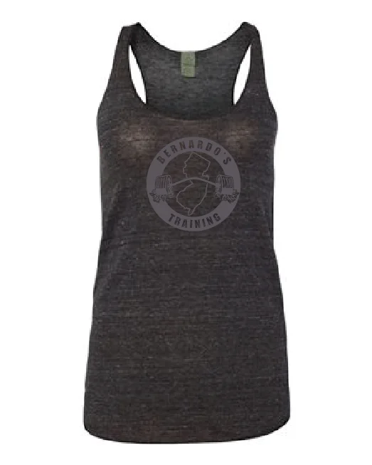 Next Level Ladies' Triblend Racerback Tank – Vintage Black, XS, Super Soft