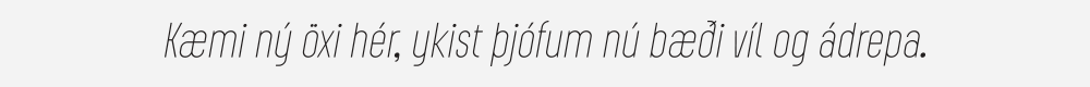 Augmento Condensed Thin Italic