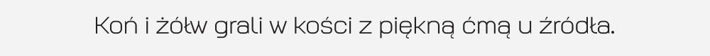 Augmento Extended Regular weight displaying the Polish pangram. This core, wide style is engineered for maximum legibility in broad digital and print environments, with robust Polish diacritic support.