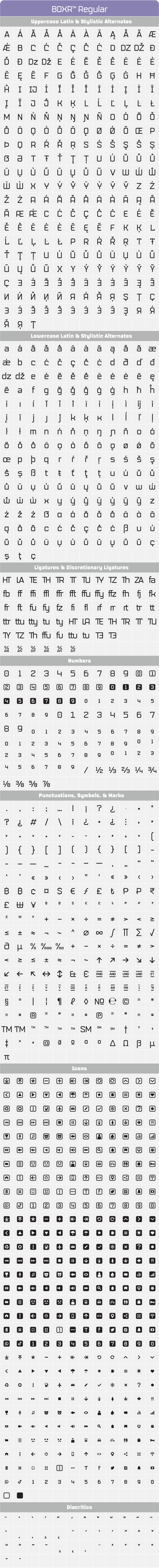 Boxr-Fonts-Regular-Glyph-Tables.png