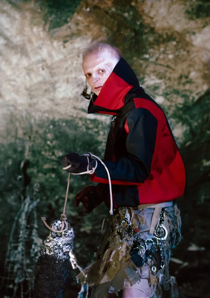 Fashion by Matthew Needham, jewellery & styling by Matthew Needham x Luke Smith, shoes by Matthew Needham x Brook Sigal, Photography Alessandro Raimondo, Set Design Anna Sharon, Hair Liam Russell, Make Up Rebecca Davenport.