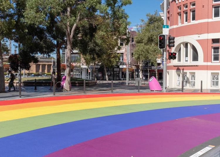 Sydney’s rainbow crosswalk in Darlinghurst