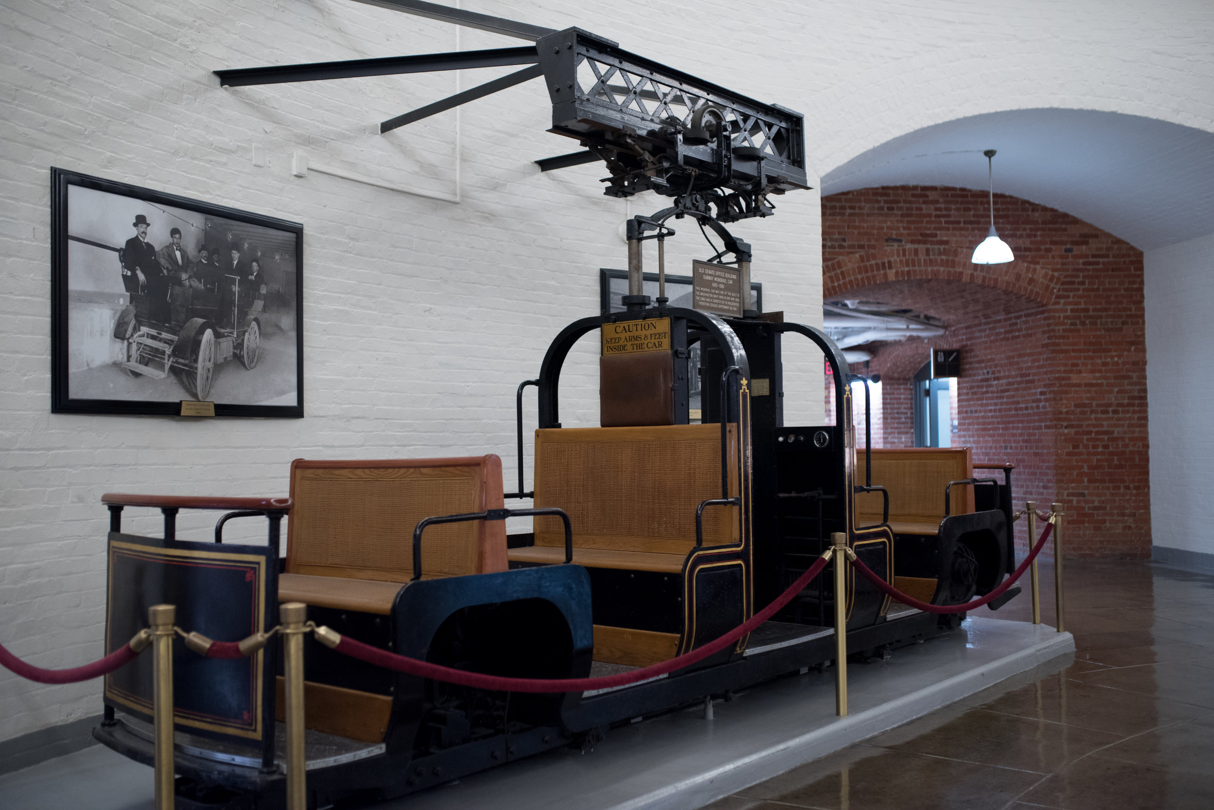 Original monorail cars that operated from 1915 to 1961.