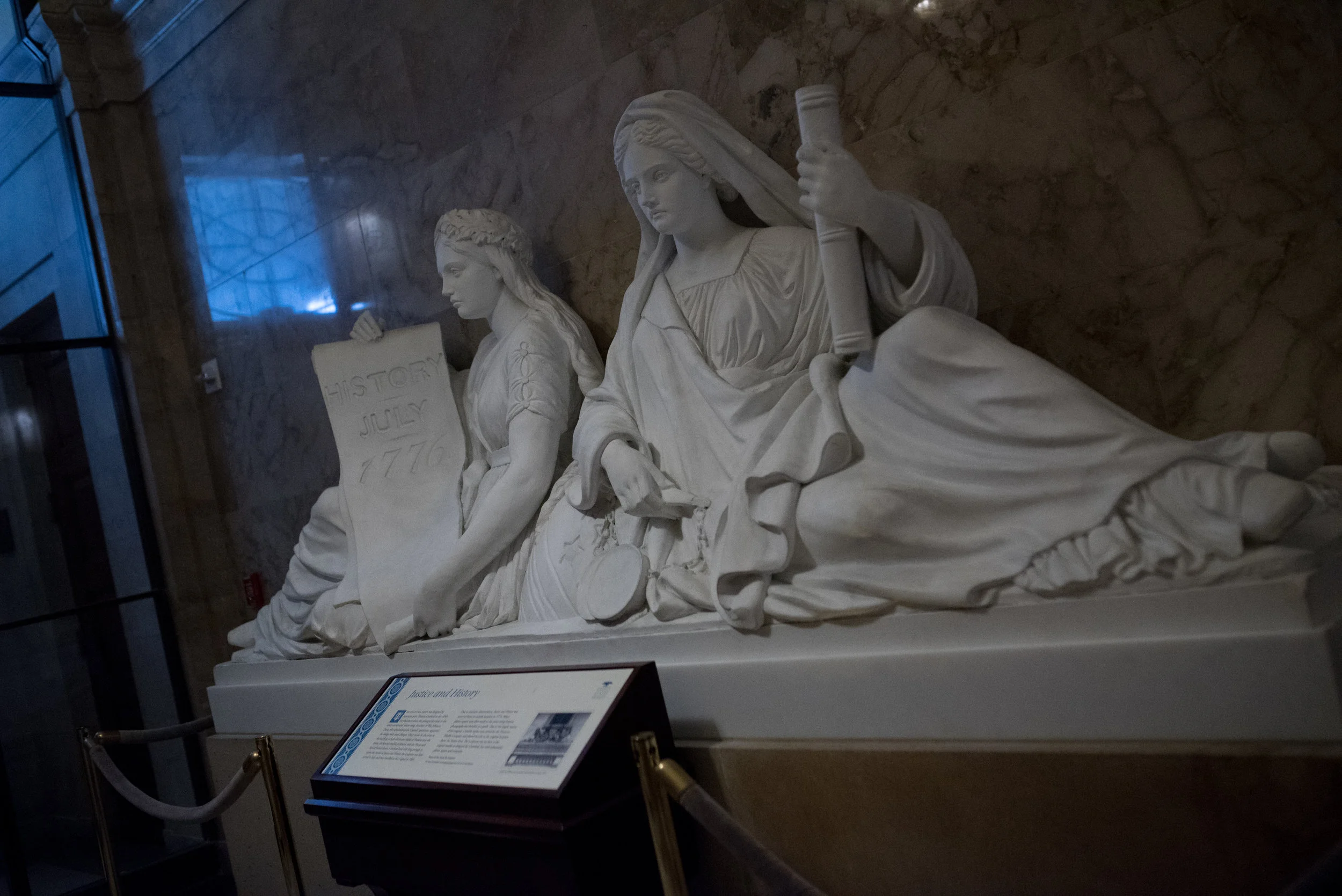 Justice and History Sculpture