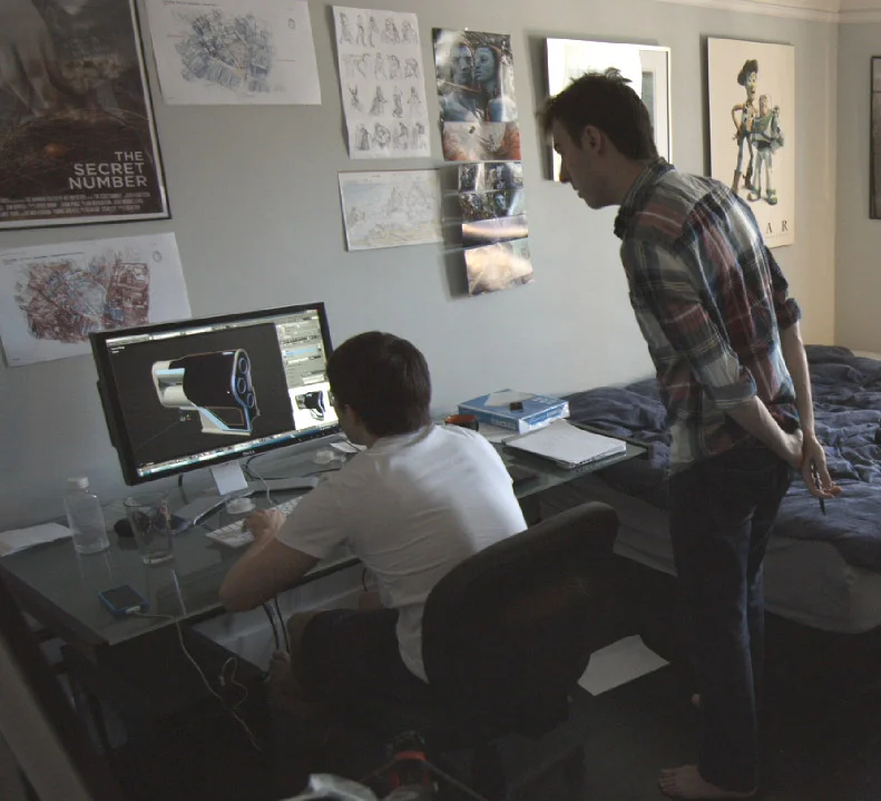 Hard at work in Colin’s bedroom