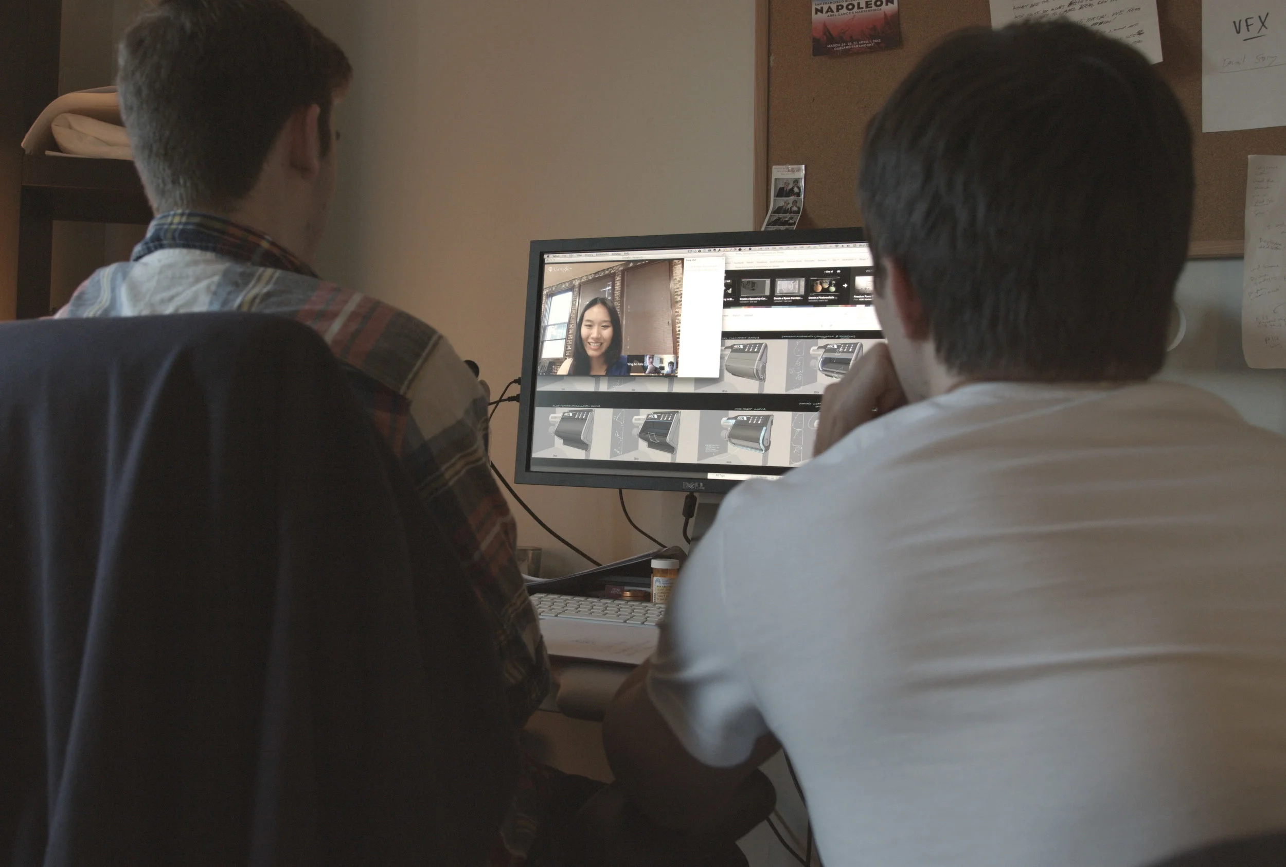 Skype calls with the Set Designer in LA
