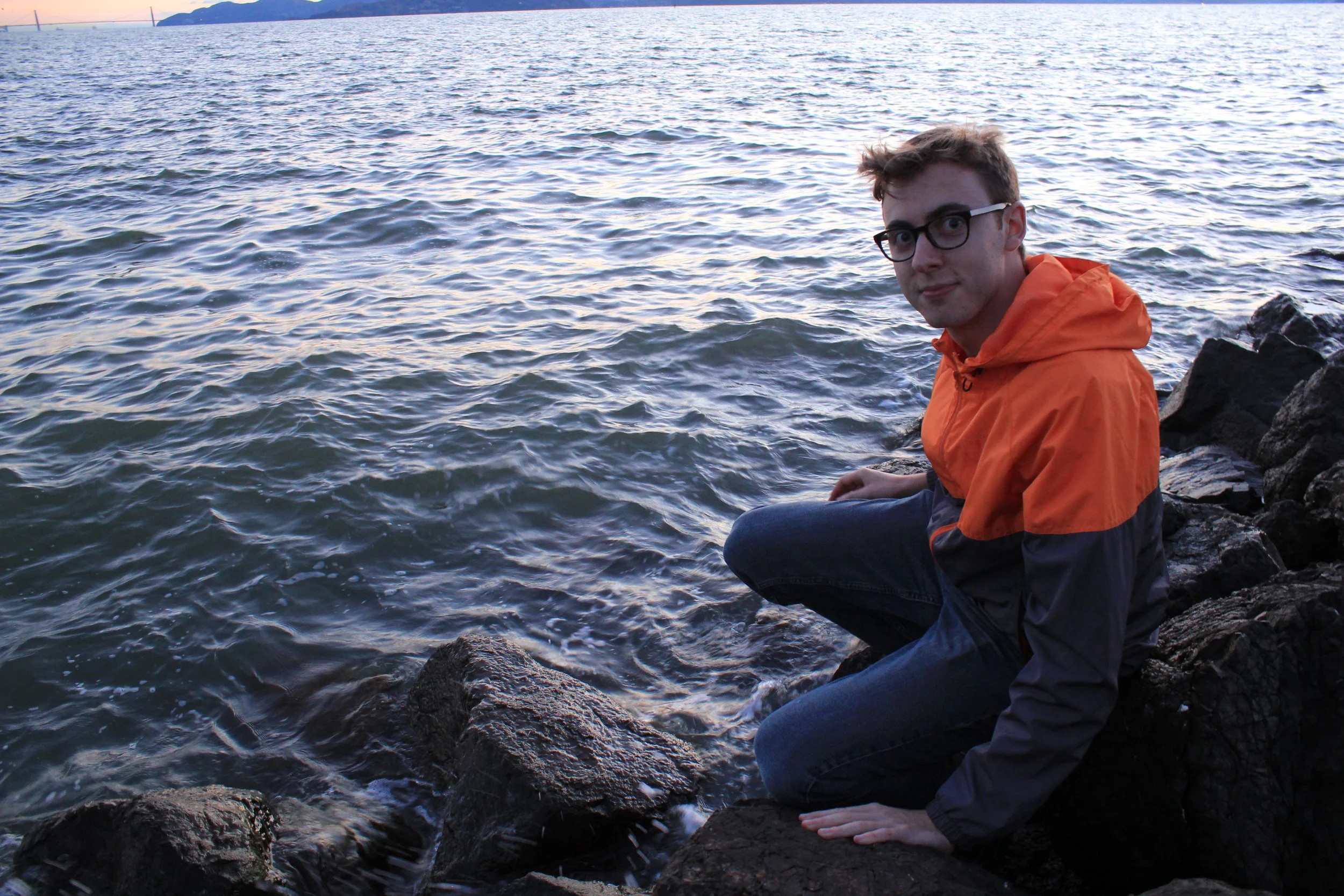 Talking Colin out of throwing himself into the waves