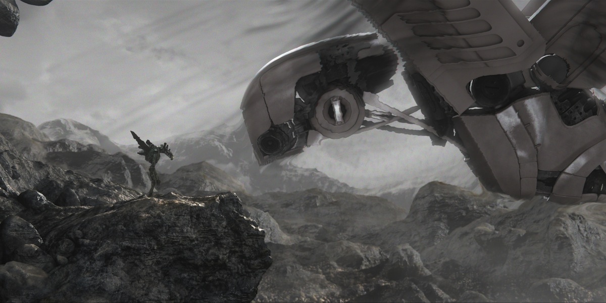 One of the frames from his epic short film: Omega