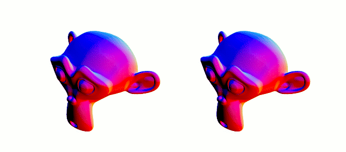 Texture Coordinates node (Object-space normals) vs Geometry node (World-space normals)