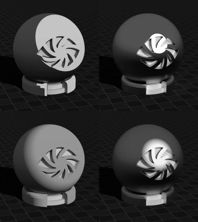 left: diffuse with small and large smooth; right: glossy with small and large smooth