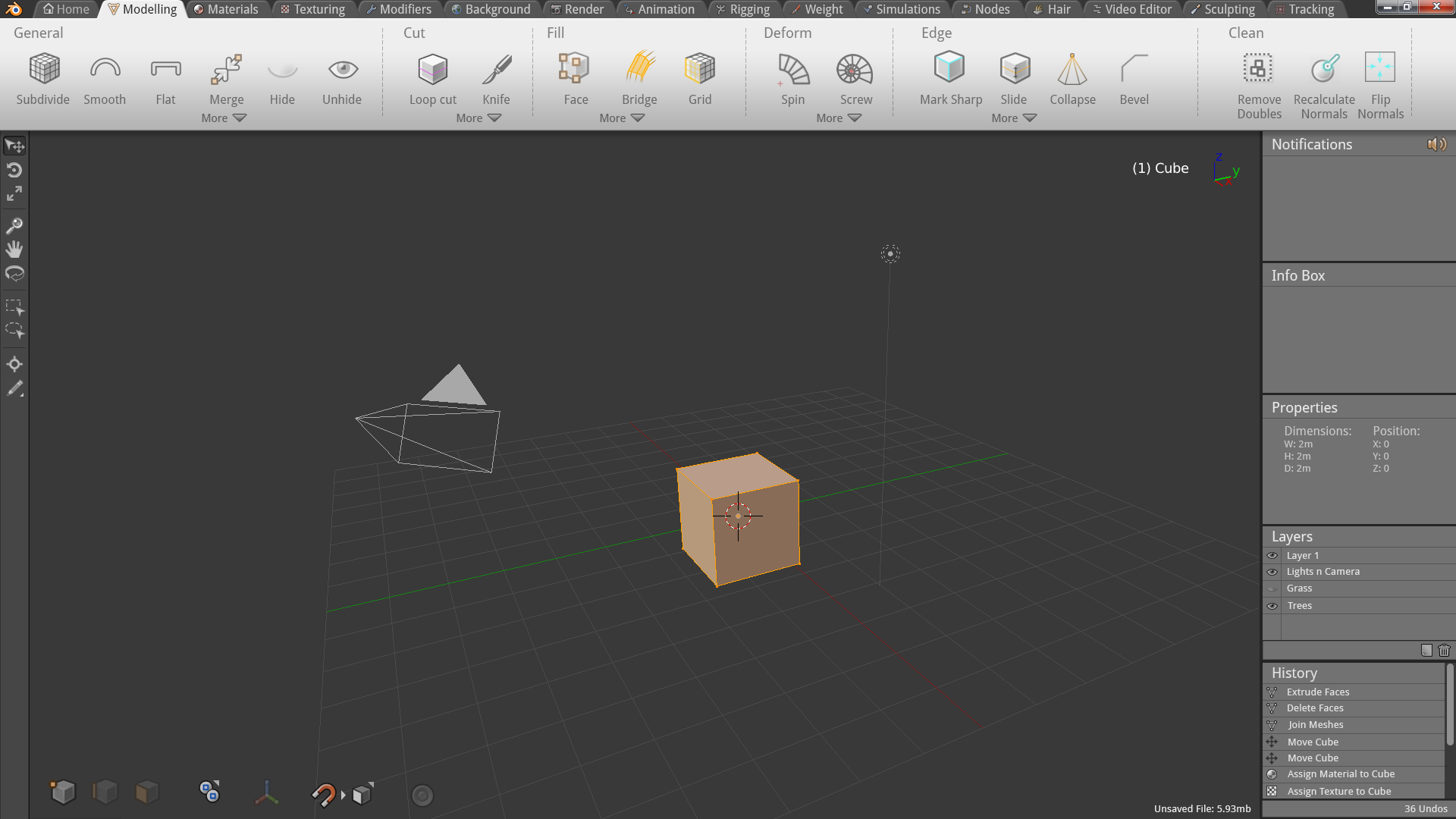 Modelling Tab