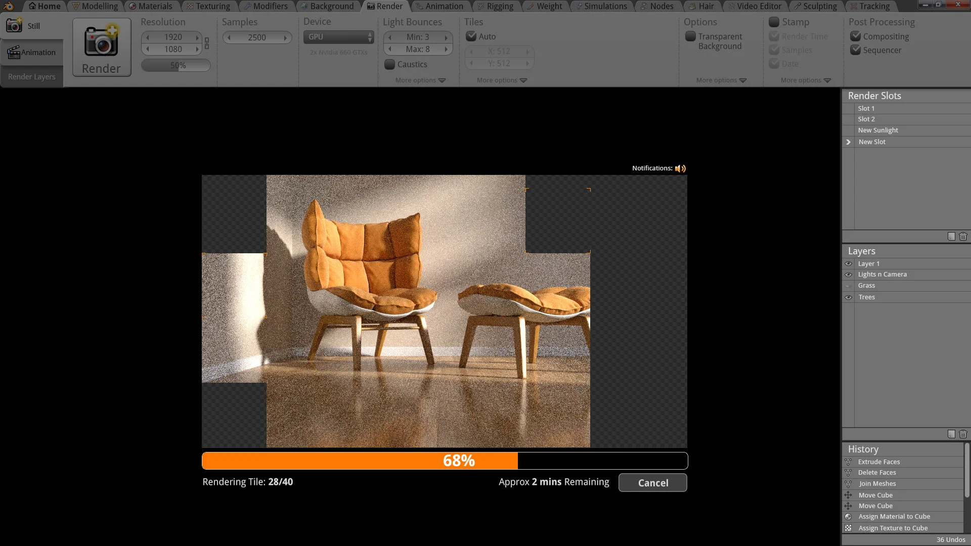 Rendering in Progress