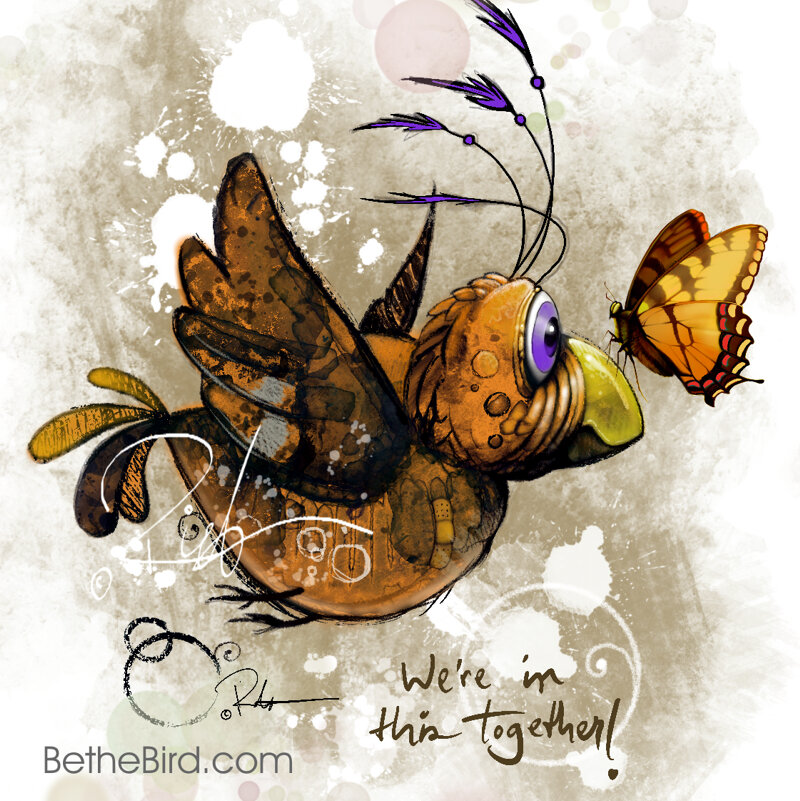 'CLEO...we're in this together'!