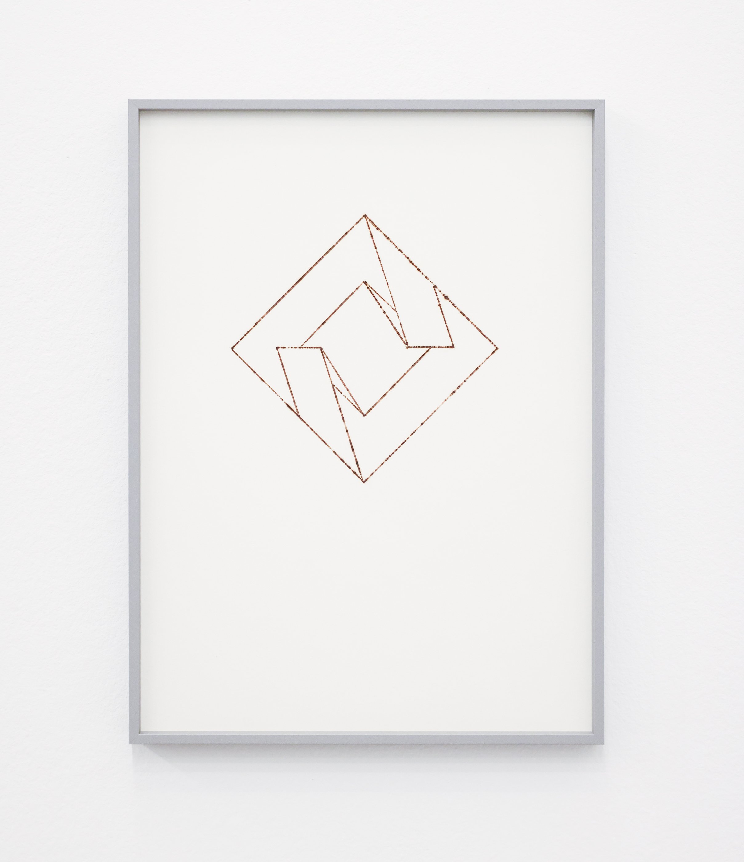  branding on paper, 38x28cm, aluminum frame and museum glass, 2023 