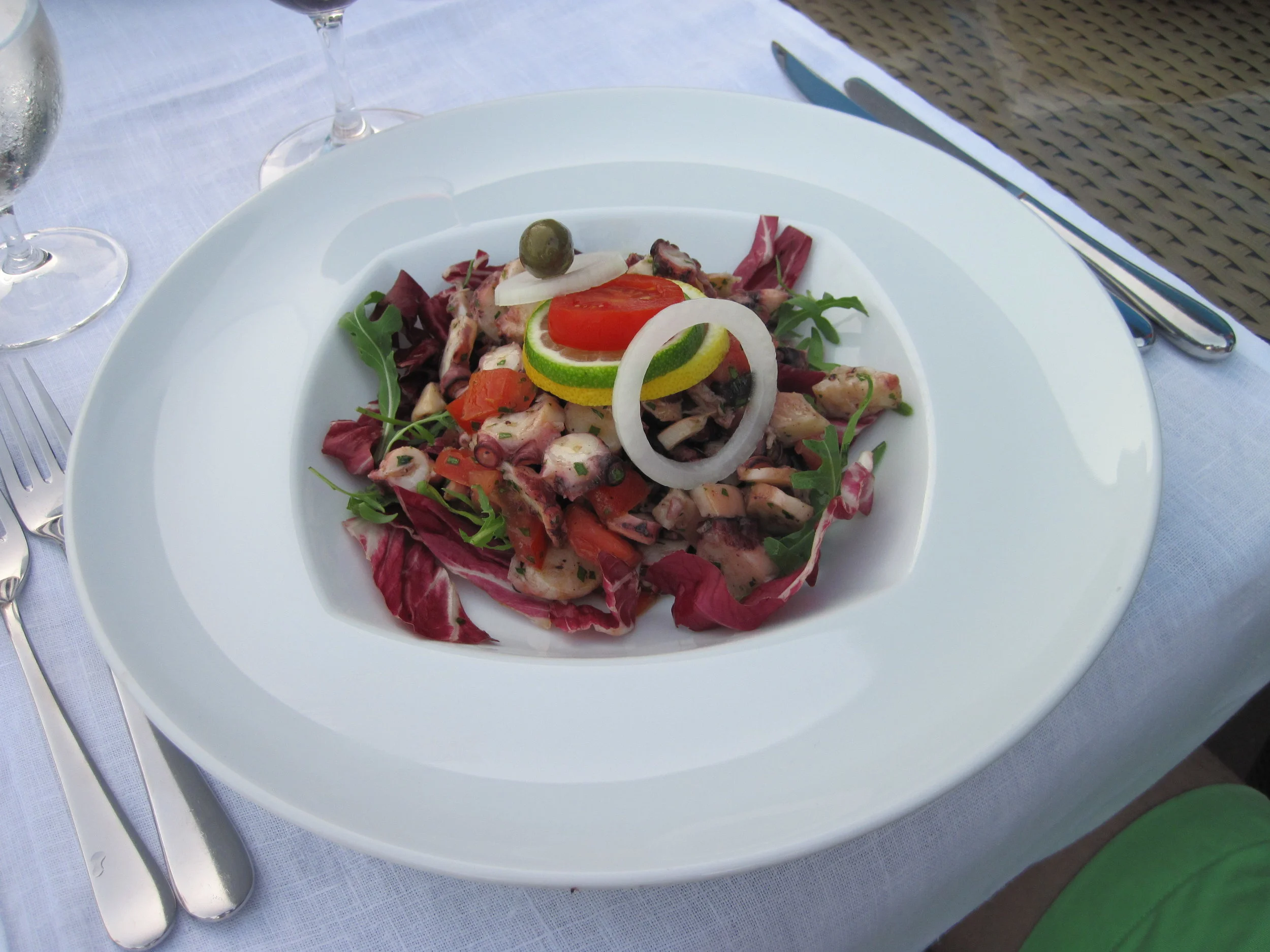 Fresh squid Bellevue Hotel, Dubrovnik, Croatia