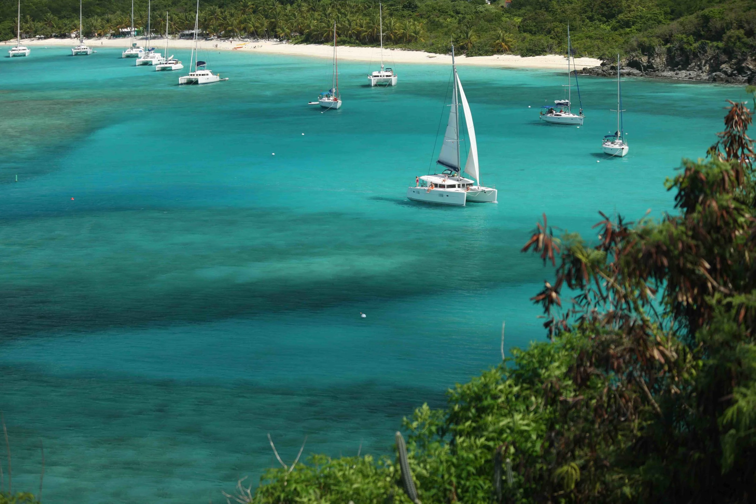 Dropping a hook in White Bay on Jost Van Dyke Island