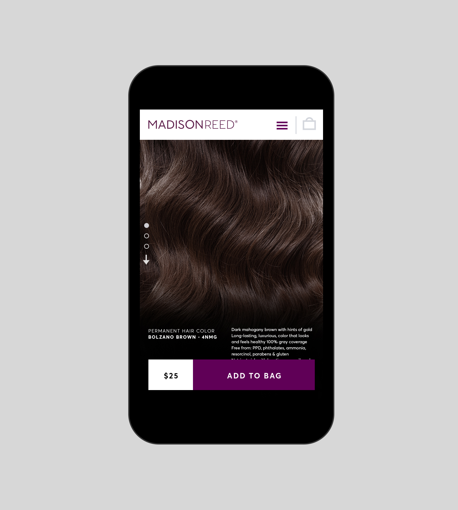 Detail: Mobile responive product page