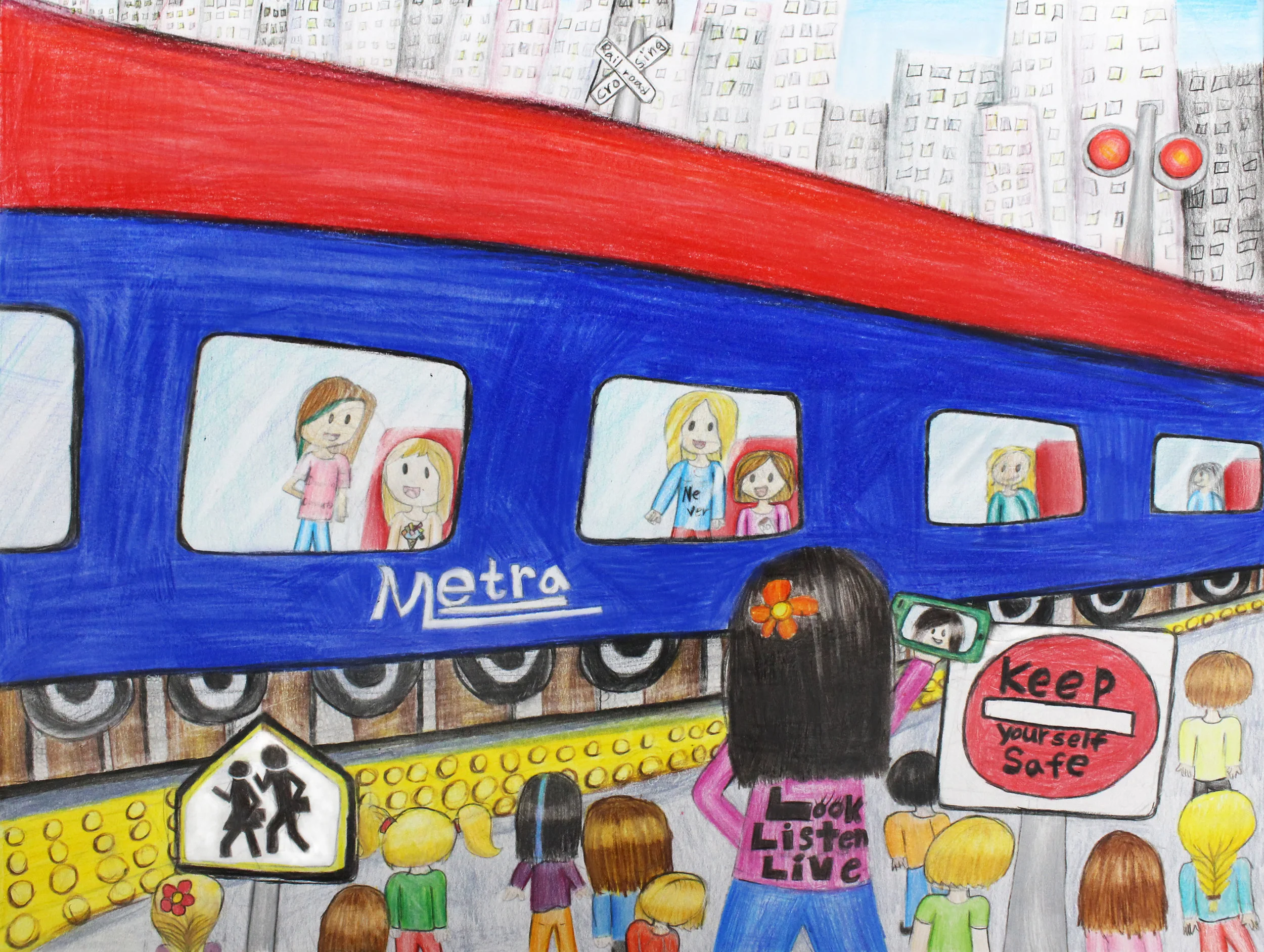 Winners Of The Annual Metra Safety Poster Competition Glenview School Of Arts