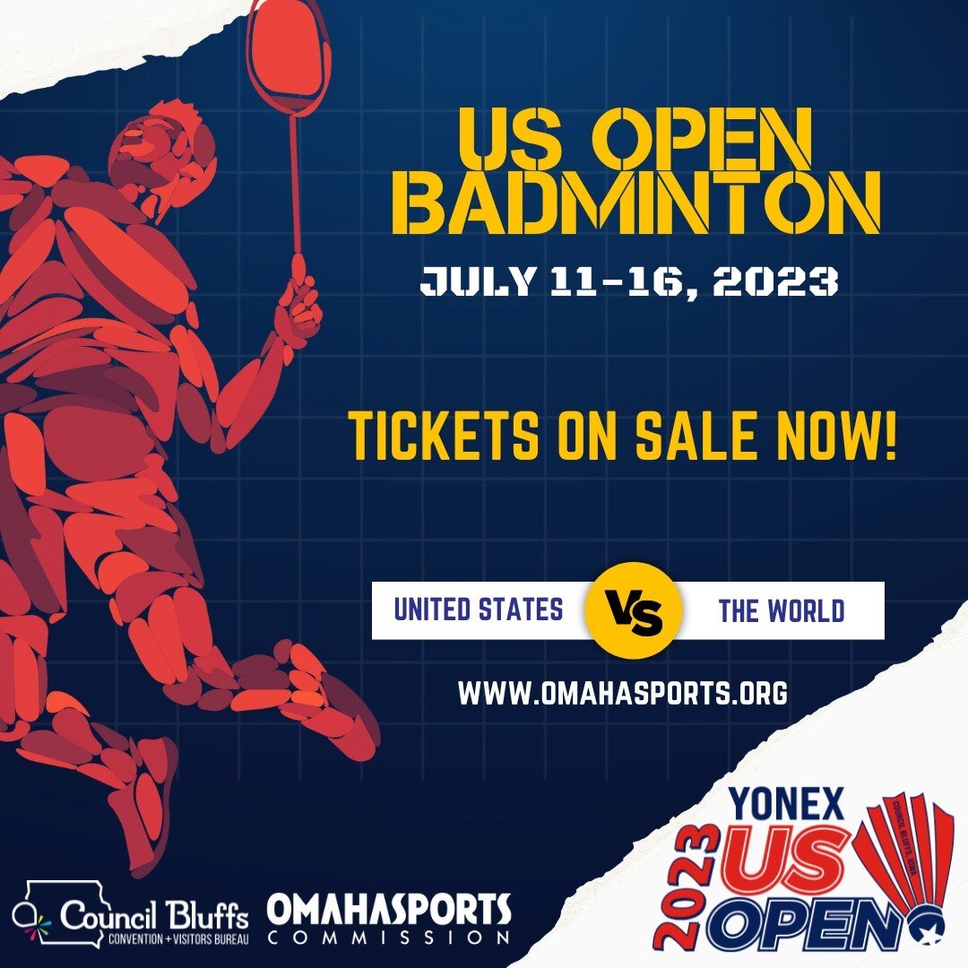 🎟 US Open Tickets are on sale now! Catch the top athletes in the world battle for the Open Title🏸

https://omahasports.org/us-open-badminton?fbclid=IwAR0UGoknNEA8Kx_lJ-33aAkyNUo7VN3bjuU3pMFIKbOQeDwmbD70w6p5G8g