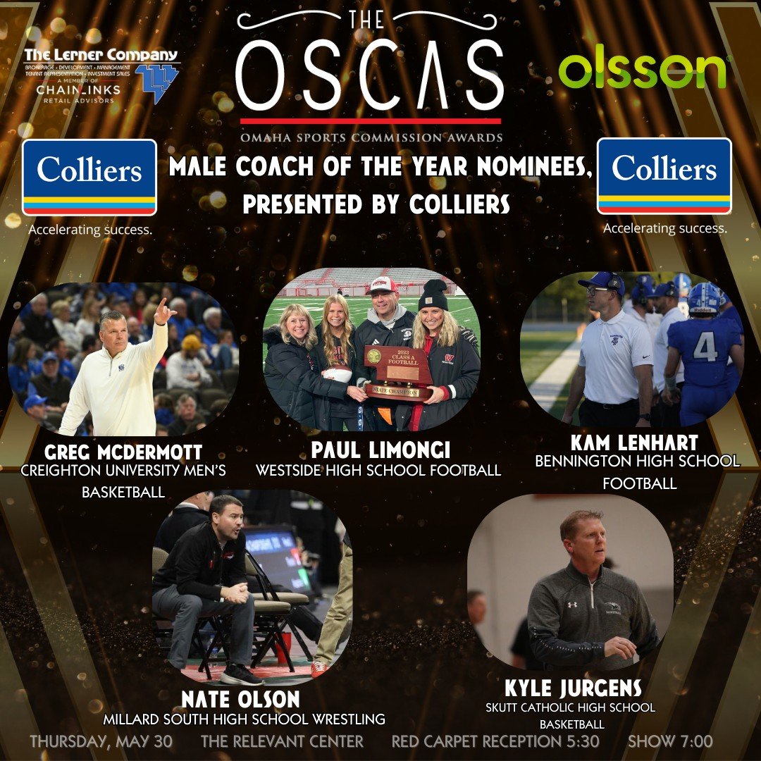 Here are your nominees for the &quot;Male Coach of the Year&quot;, presented by Colliers! Who are you voting for? Comment and let us know. Voting ends April 26th use the link below to have your voice be heard!

https://omahasports.org/oscas